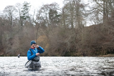 River Fishing for trout in Scotland